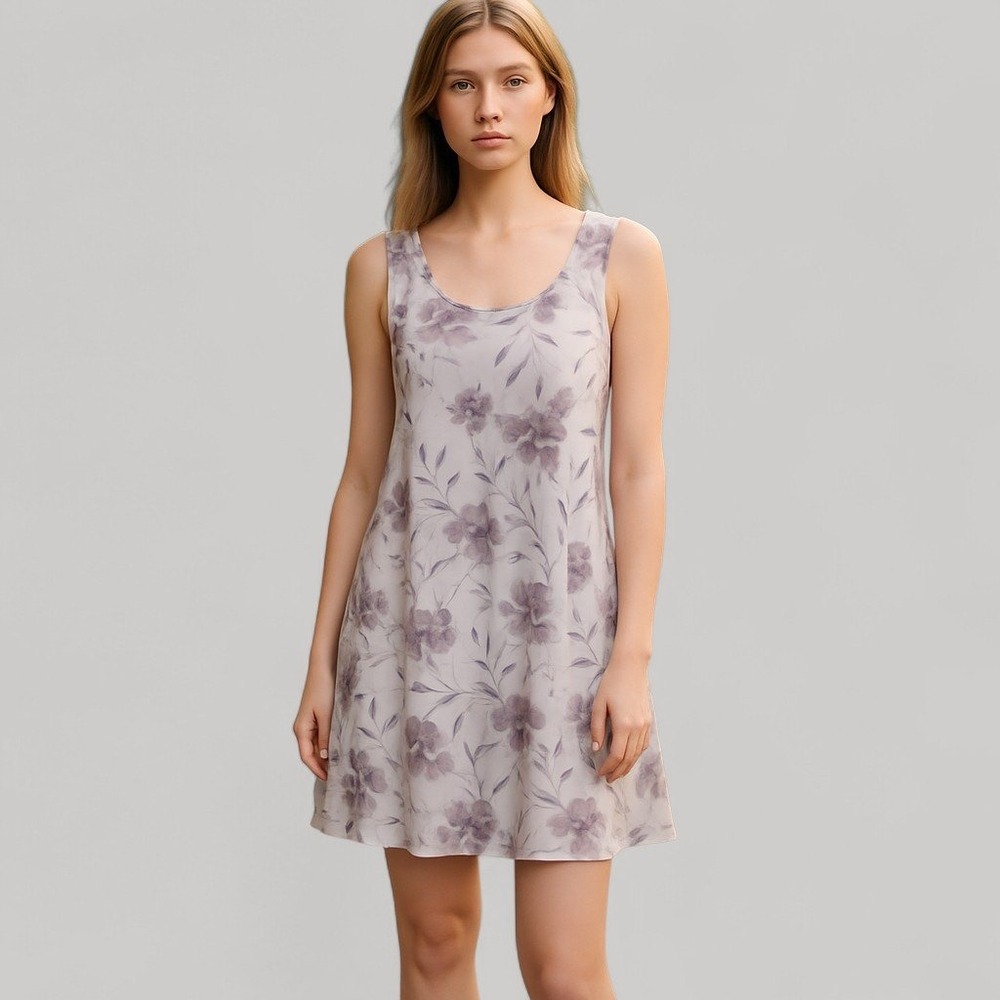 Express Lavender‎ Floral Mini Tank Dress Lined Size 3/4